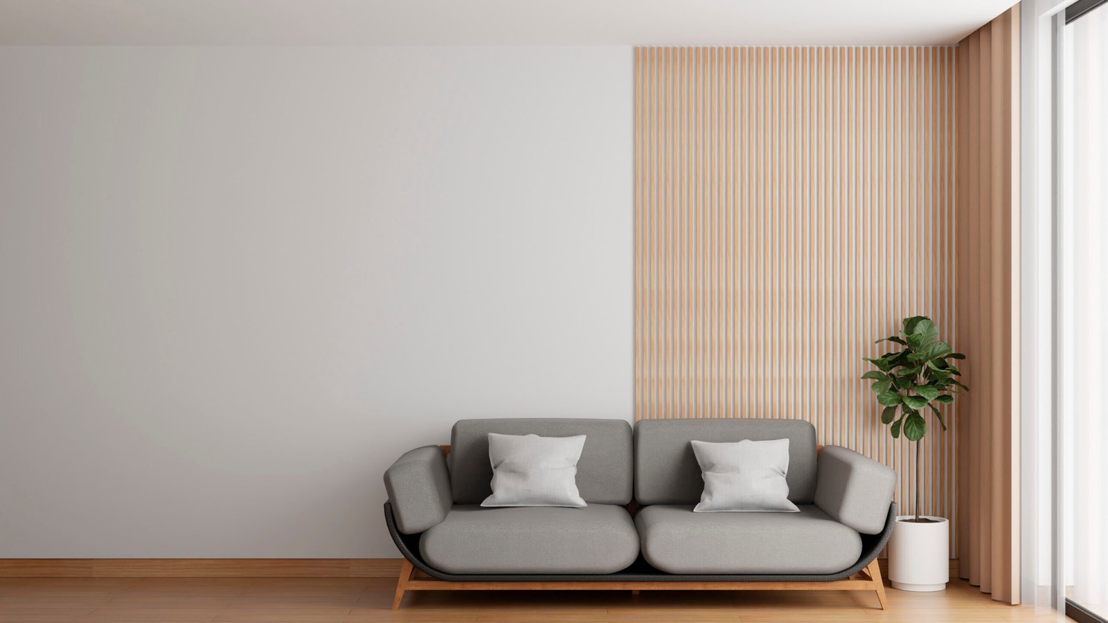 3d Rendering Minimalist Interior With Copy Space Scaled